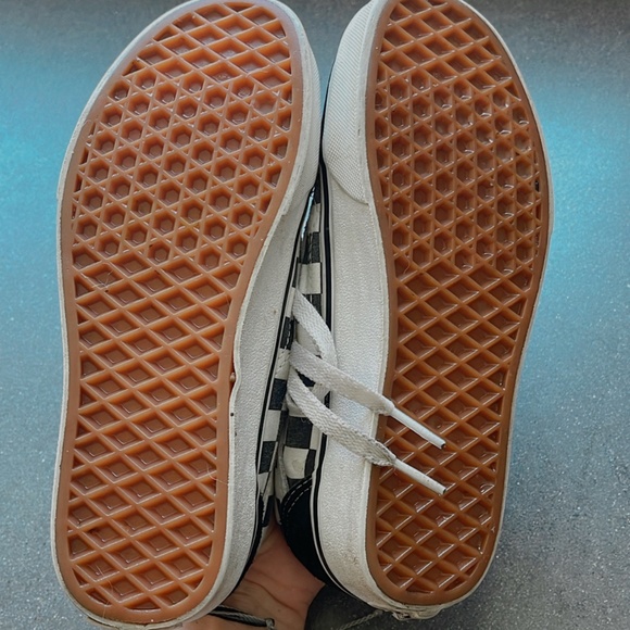 old school vans size 5 woman's black and white checkered - Picture 5 of 6